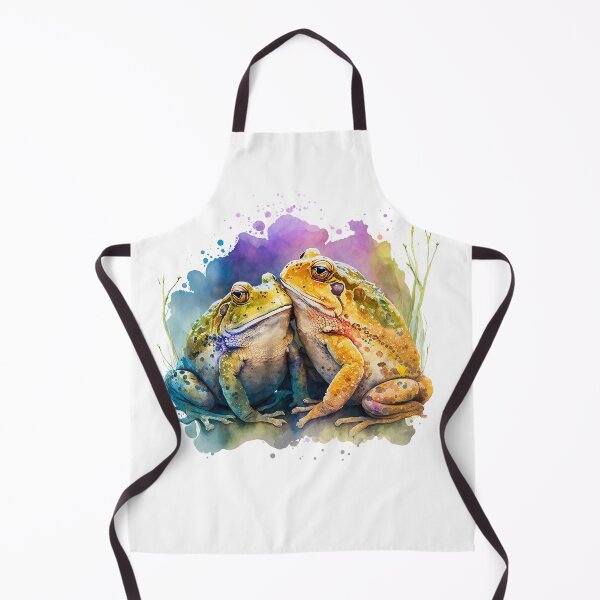 Item preview, Two Toads in Love – Watercolor Frog Romance designed and sold by EmeraldeaArt.