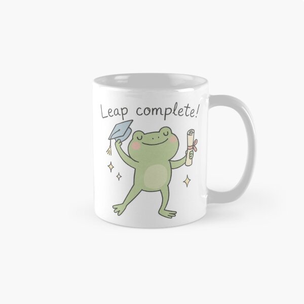 Item preview, : Graduation Frog PNG | “Leap Complete!” | Funny Cartoon Art |Pastel Animal Clipart  designed and sold by SearionStudio.