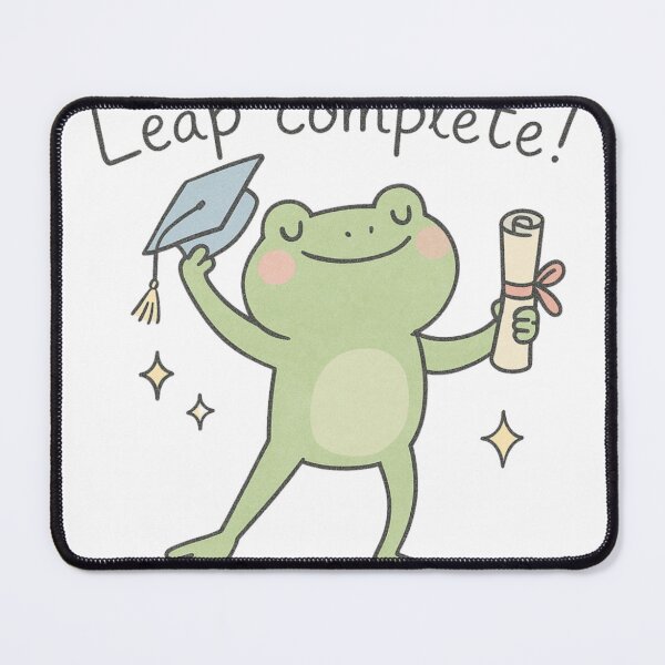 Item preview, : Graduation Frog PNG | “Leap Complete!” | Funny Cartoon Art |Pastel Animal Clipart  designed and sold by SearionStudio.