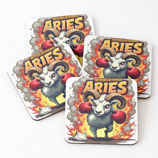 Item preview, Aries zodiac with boxing gloves designed and sold by Visarut.