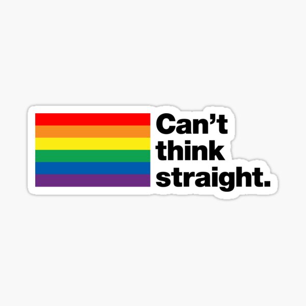 Item preview, Can't think straight | 6 Colour Rainbow Flag Edition designed and sold by chestify.