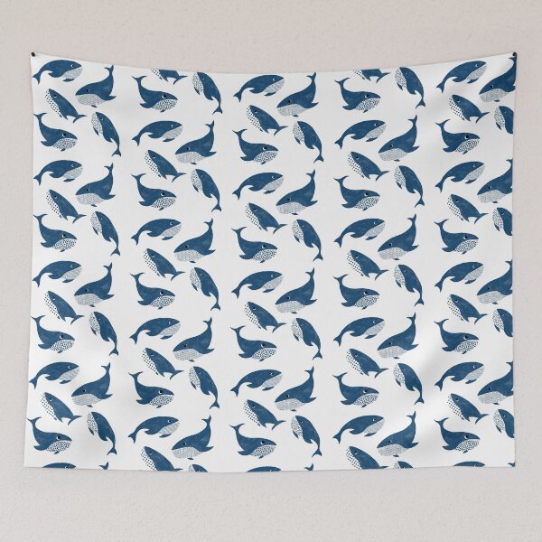 Item preview, Cute Patterned Whales – Playful Ocean Animal Illustration designed and sold by CraftedChapters.