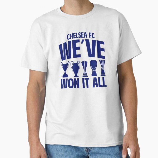 Vista previa del artículo con la obra «Chelsea - Campeón de la Conference League - Lo hemos ganado todo», diseñado y vendido por brkvdesign.