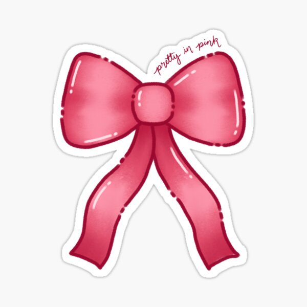 Pretty in Pink Bow Sticker