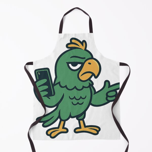 Item preview, Confident Parrot with Phone – Cartoon Boss Bird designed and sold by SpectrumCreations.