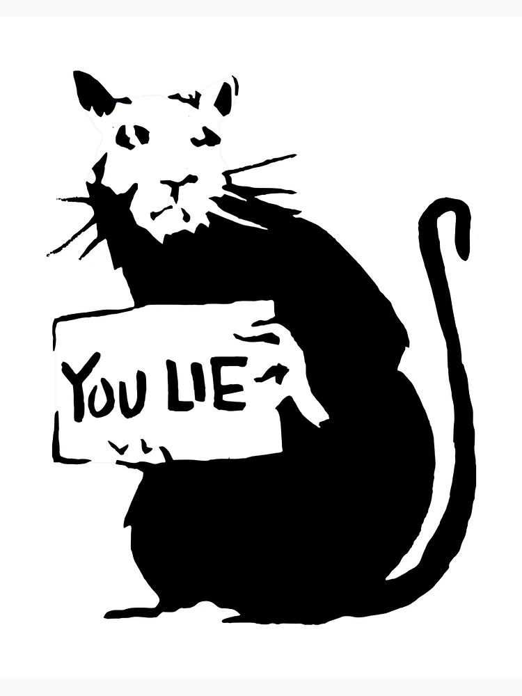 Banksy バンクシー 「You Lie Rat」サイン 書類付 Banksy Rat You Lie!