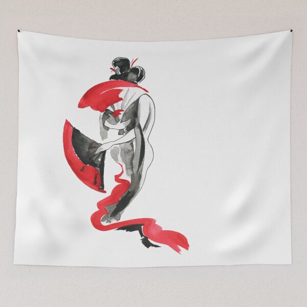Item preview, Geisha, Watercolor Japanese painting designed and sold by Katyau.
