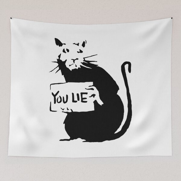 Item preview, Banksy Rat You Lie! designed and sold by ThatMerchStore.
