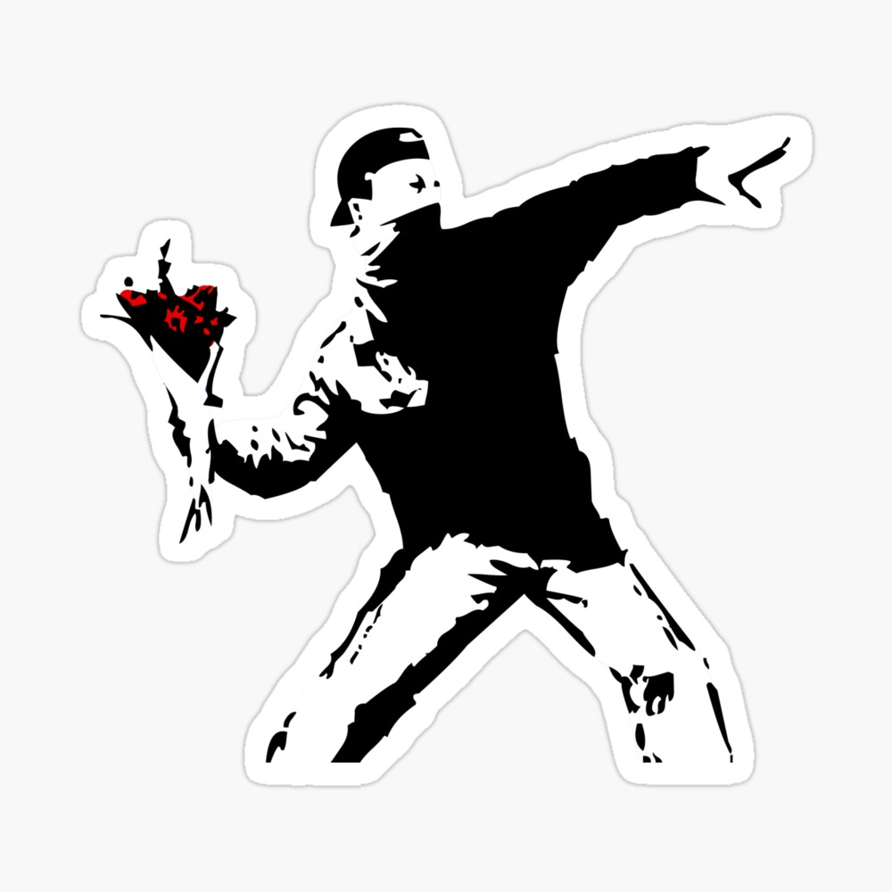 Banksy Flower Thrower! Poster