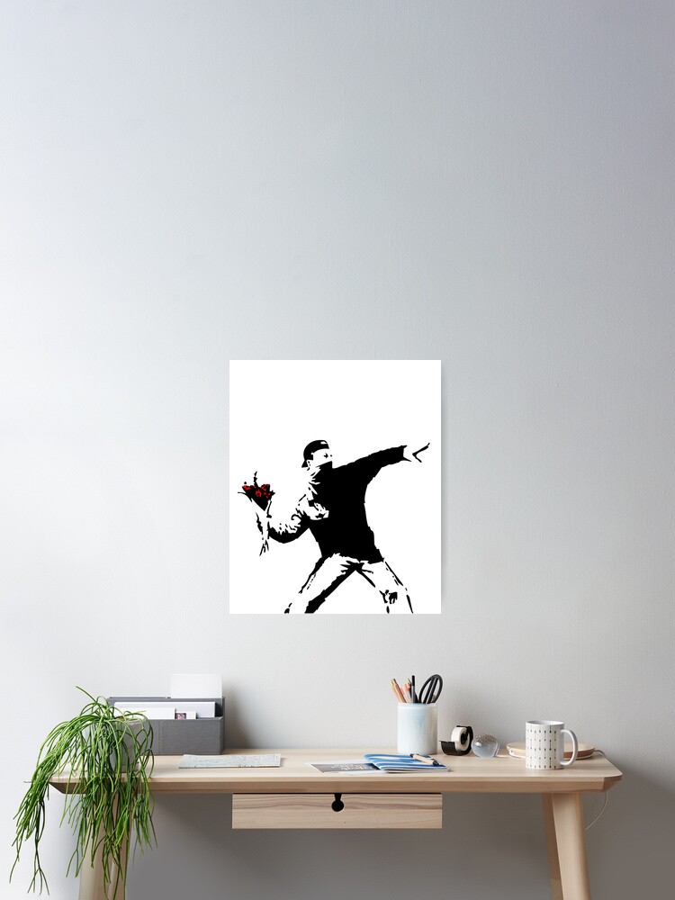 Banksy Flower Thrower! Poster