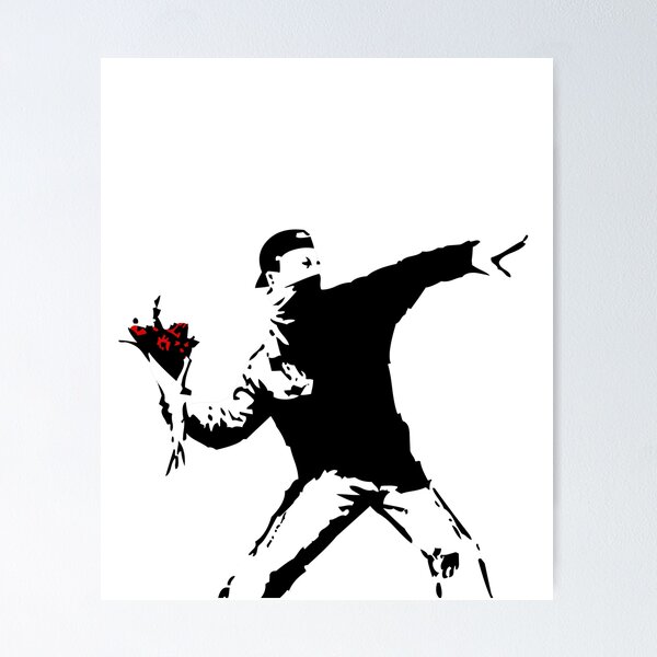 Art-O-Rama Shop - Banksy Flower Thrower Artwork Poster