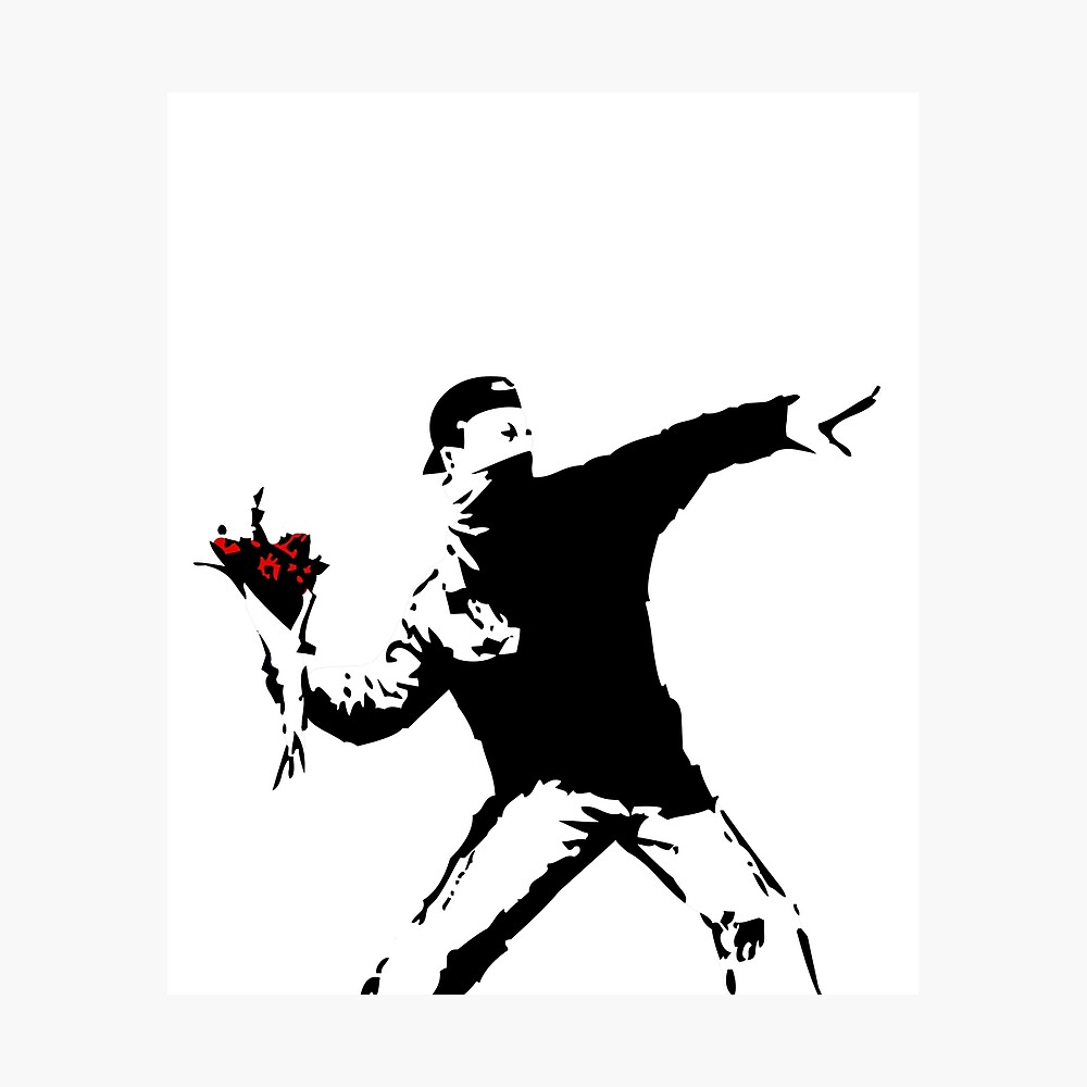 Banksy Flower Thrower! Poster
