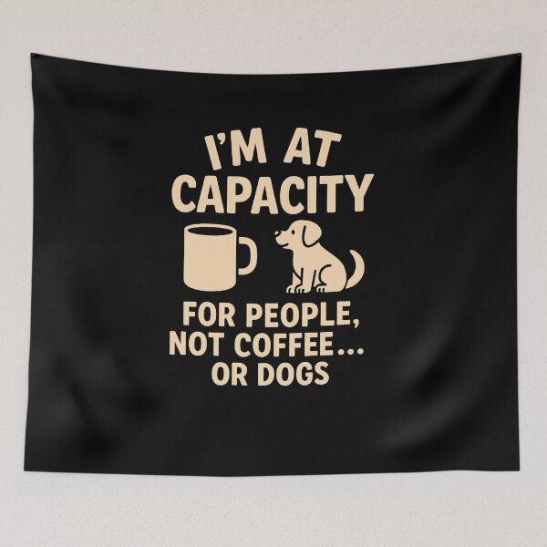 Item preview, Funny Dog Coffee Introvert Quote Art designed and sold by ShackelfordDesigns.