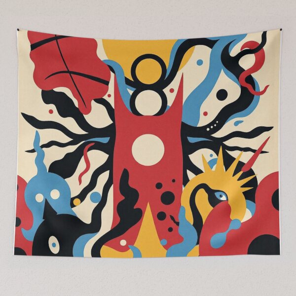 Aperçu de l'œuvre Art abstrait aux motifs multicolores audacieux créée et vendue par Esterlane.