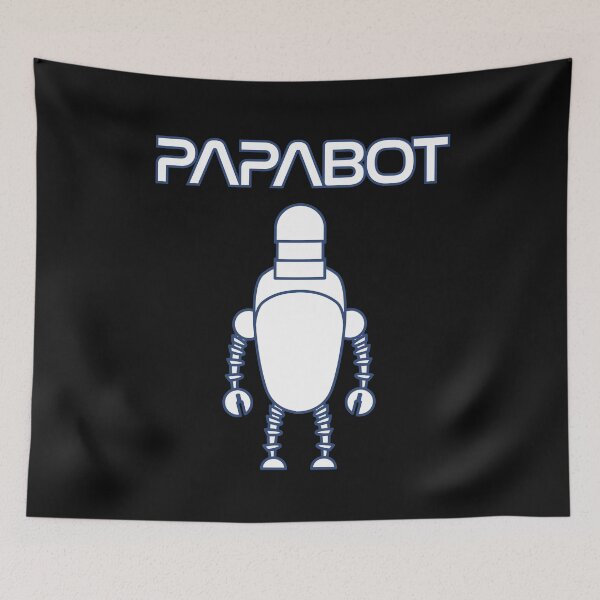 Item preview, PAPABOT Retro Robot Line Art Father Design designed and sold by JerdbordinShop.
