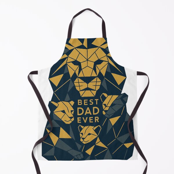 Item preview, Geometric Lion Dad with Cubs - Best Dad Ever Polygonal Art designed and sold by LessSugar.