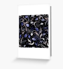 Watercolor pattern dark. Greeting Card