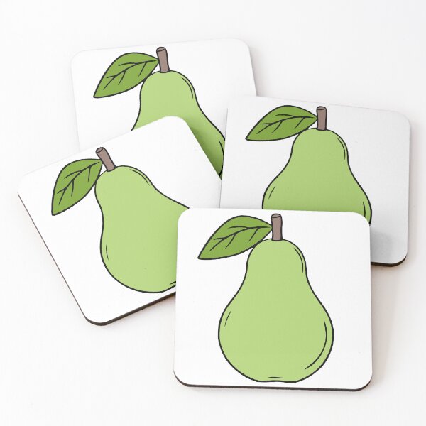 Item preview, Minimalist Green Pear – Flat Style Fruit Art designed and sold by EmeraldeaArt.