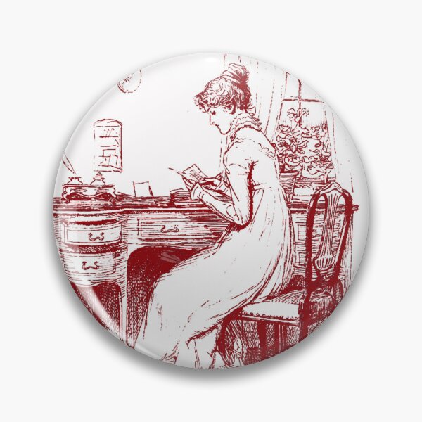Item preview, Pride and Prejudice Red Toile Illustrations and Quotes  designed and sold by tanjica.