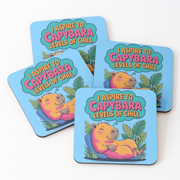 Item preview,  Cartoonish Funny Aspire To Capybara Levels Of chill designed and sold by MonkiFlipp.