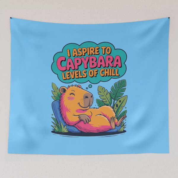 Item preview,  Cartoonish Funny Aspire To Capybara Levels Of chill designed and sold by MonkiFlipp.
