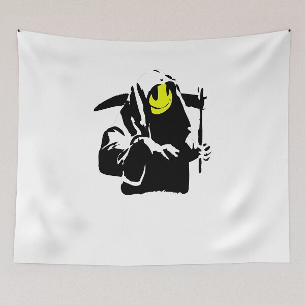 Item preview, Banksy Happy Smiling Grim Reaper!  designed and sold by ThatMerchStore.