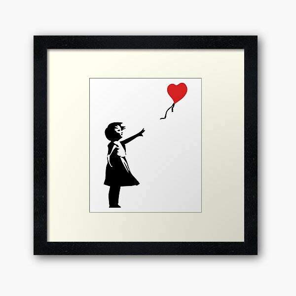 Banksy Letting Love Go! Balloon Girl! Framed Art Print