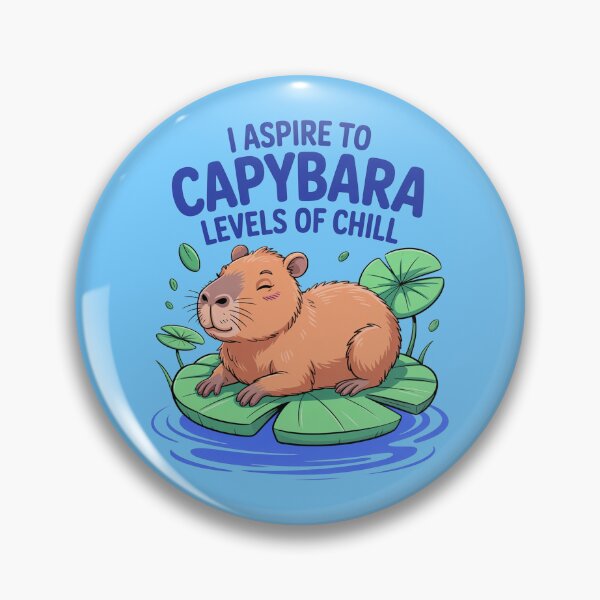 Item preview, Cartoonish Funny Aspire To Capybara Levels Of chill designed and sold by MonkiFlipp.