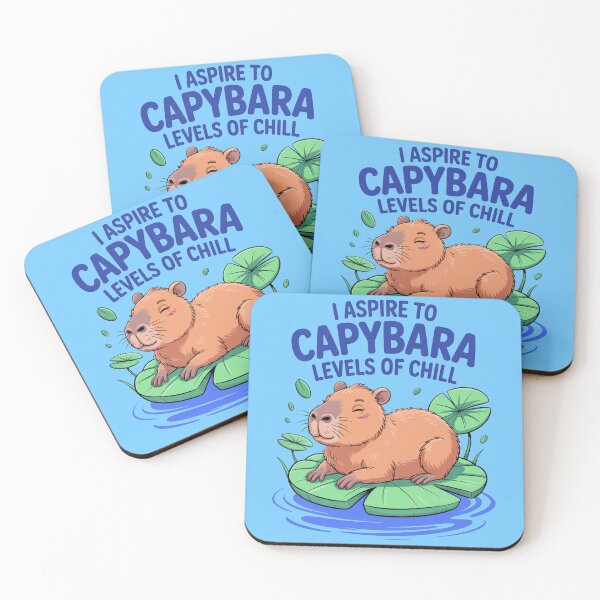 Item preview, Cartoonish Funny Aspire To Capybara Levels Of chill designed and sold by MonkiFlipp.