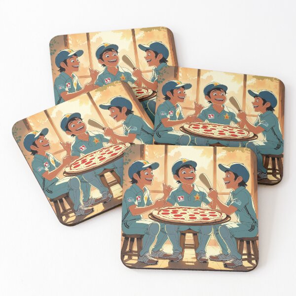 Item preview, Cricketers Having Pizza  designed and sold by Hindutvaart.