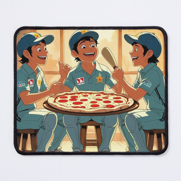Item preview, Cricketers Having Pizza  designed and sold by Hindutvaart.