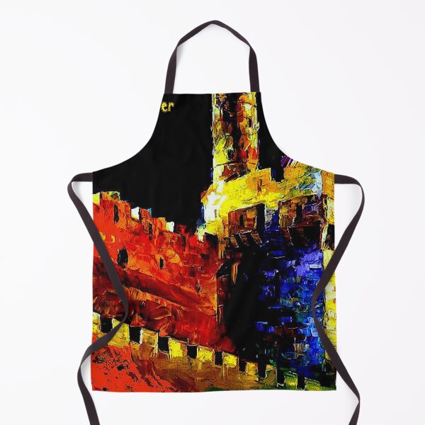 Item preview, Jerusalem Modern Abstract Psychedelic Old Walled City Tower of David Print designed and sold by posterbobs.