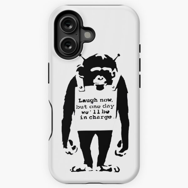 Item preview, Banksy monkey. Laugh Now but one Day We'll Be In Charge! designed and sold by ThatMerchStore.