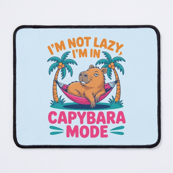 Item preview, Cartoonish I'm Not Lazy, I'm In Capybara Mode designed and sold by MonkiFlipp.