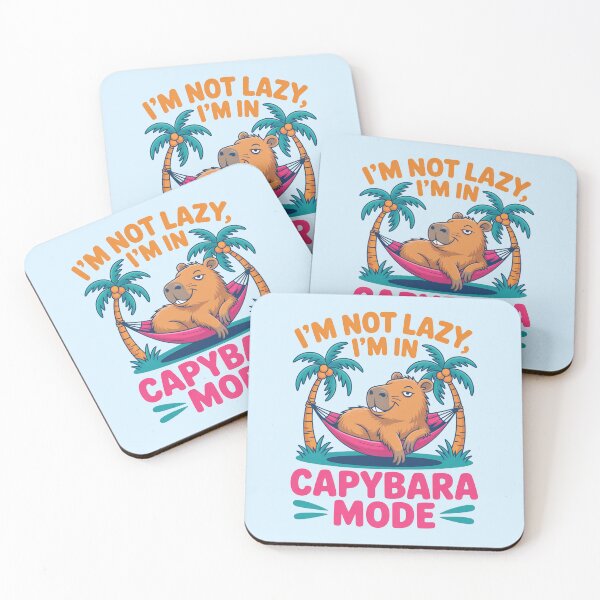 Item preview, Cartoonish I'm Not Lazy, I'm In Capybara Mode designed and sold by MonkiFlipp.