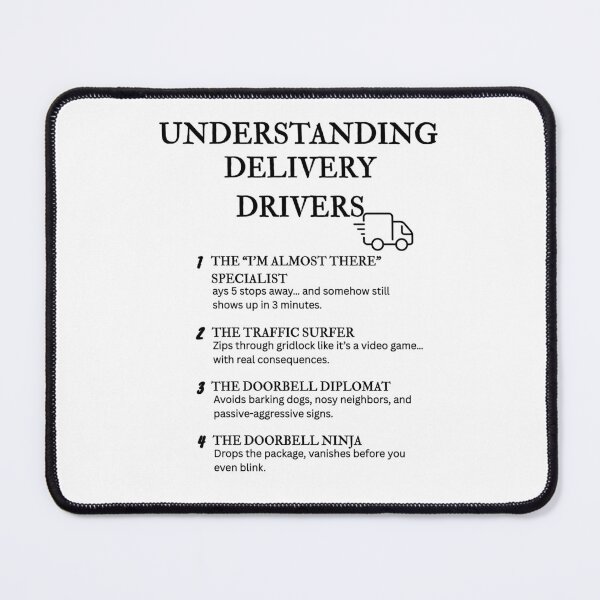 Item preview, Understanding Delivery Drivers – Funny Fast-Paced Job Definitions designed and sold by PsyFlow35.