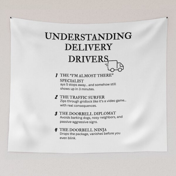 Item preview, Understanding Delivery Drivers – Funny Fast-Paced Job Definitions designed and sold by PsyFlow35.