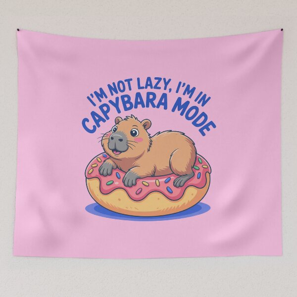 Item preview, Cartoonish I'm Not Lazy, I'm In Capybara Mode designed and sold by MonkiFlipp.