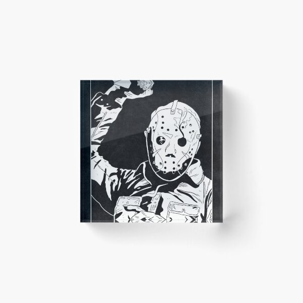 Item preview, JASON VOORHEES - Friday the 13th Part III (Black and White) designed and sold by FamousWeirdosRB.