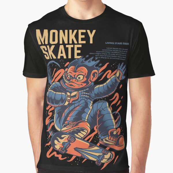 Artikel-Vorschau von Urban Chaos Monkey Skate, designt und verkauft von mafiatees-intl.