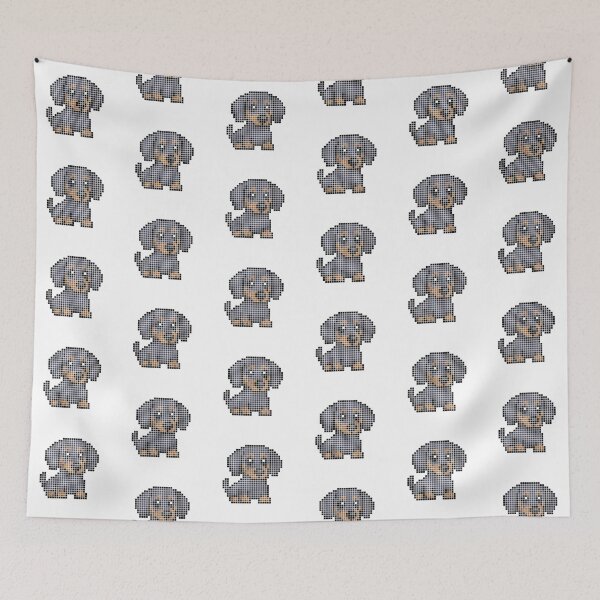 Item preview, Pixeled Dachshund (black tan) designed and sold by Brain Fart Buffet.