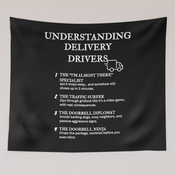 Item preview, Understanding Delivery Drivers – Funny Fast-Paced Job Definitions – Black designed and sold by PsyFlow35.