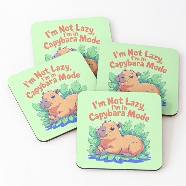 Item preview, Cartoonish I'm Not Lazy, I'm In Capybara Mode designed and sold by MonkiFlipp.
