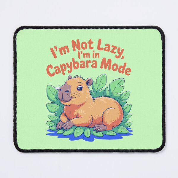 Item preview, Cartoonish I'm Not Lazy, I'm In Capybara Mode designed and sold by MonkiFlipp.