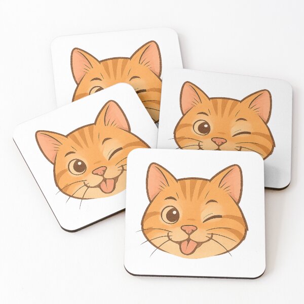 Item preview, Cheeky Orange Cat – Wink and Tongue Out designed and sold by FriskySloths.