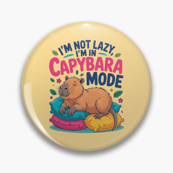 Item preview, Cartoonish I'm Not Lazy, I'm In Capybara Mode designed and sold by MonkiFlipp.