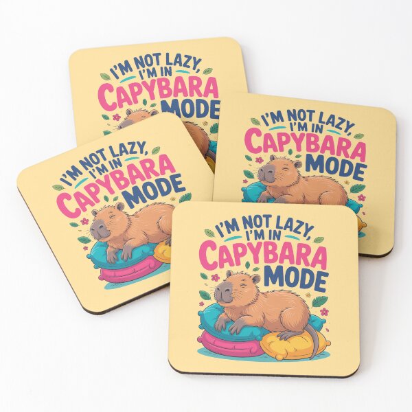 Item preview, Cartoonish I'm Not Lazy, I'm In Capybara Mode designed and sold by MonkiFlipp.