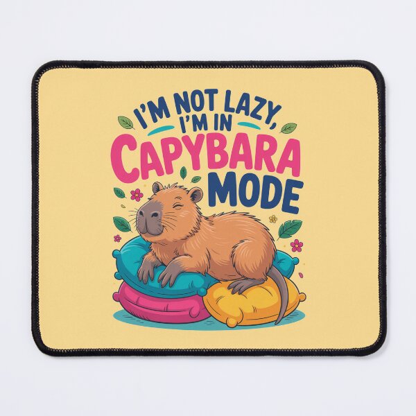 Item preview, Cartoonish I'm Not Lazy, I'm In Capybara Mode designed and sold by MonkiFlipp.