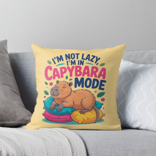 Item preview, Cartoonish I'm Not Lazy, I'm In Capybara Mode designed and sold by MonkiFlipp.