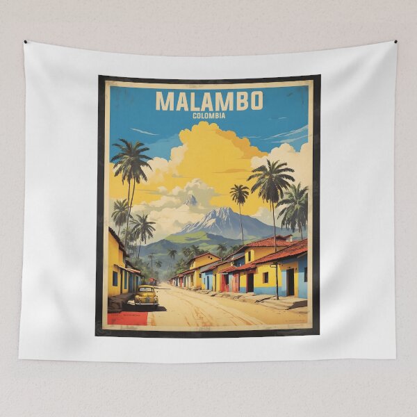 Item preview, Malambo Colombia Retro Vintage Poster Tourism  designed and sold by TravelersGems.
